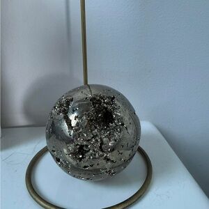 Modern Silver Decorative Sphere by